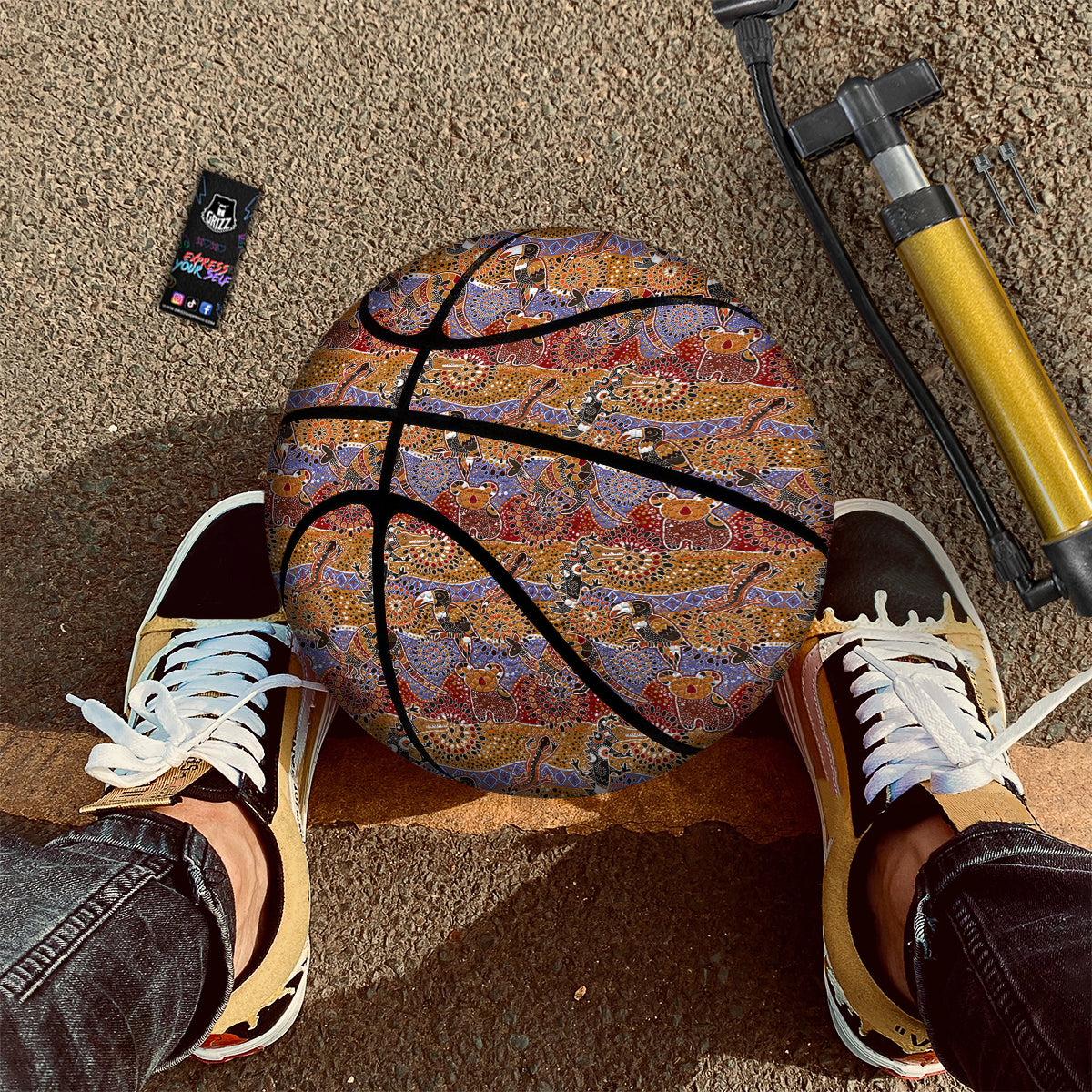 Animals Aboriginal Print Pattern Basketball