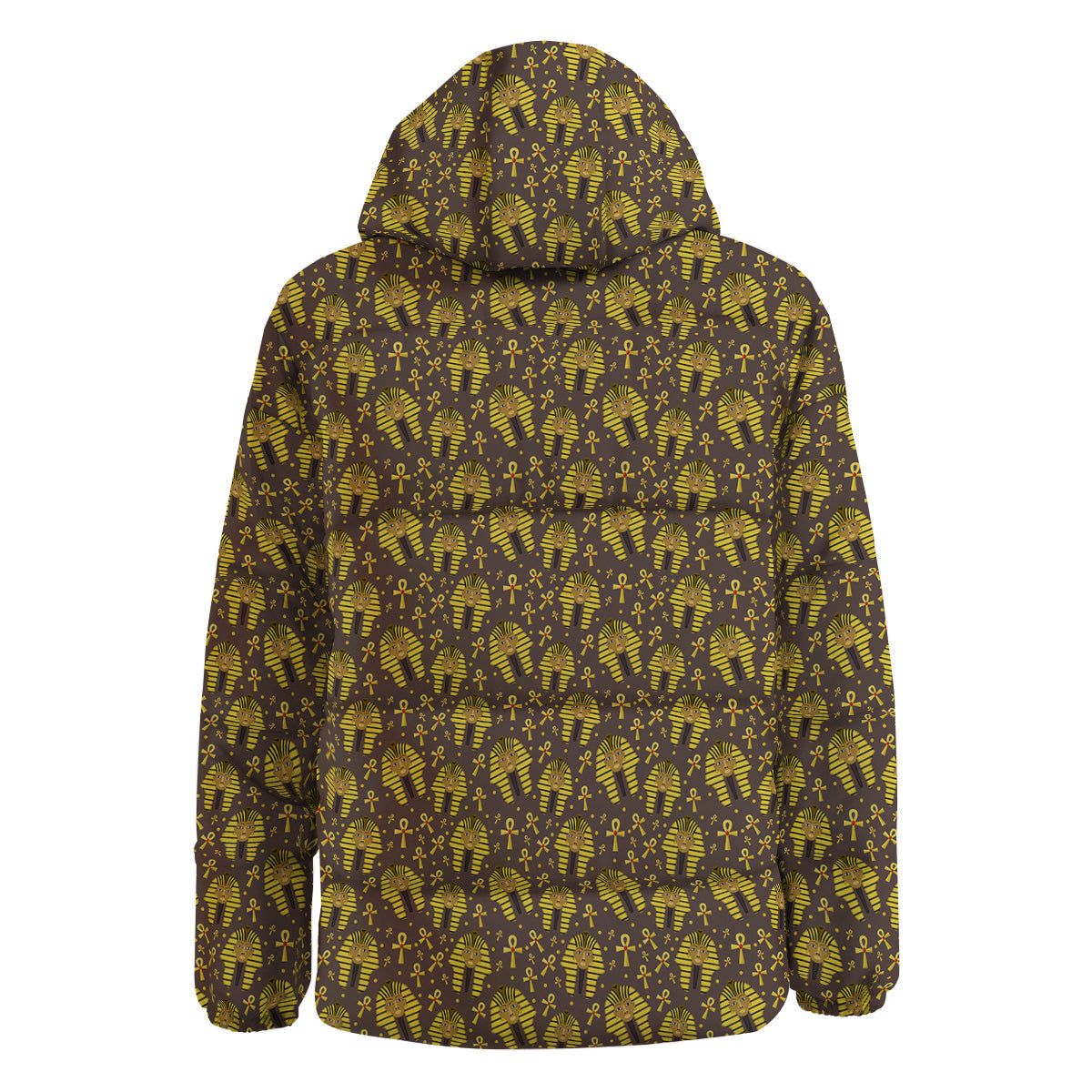 Ankh And Pharaoh Print Pattern Down Jacket-grizzshop