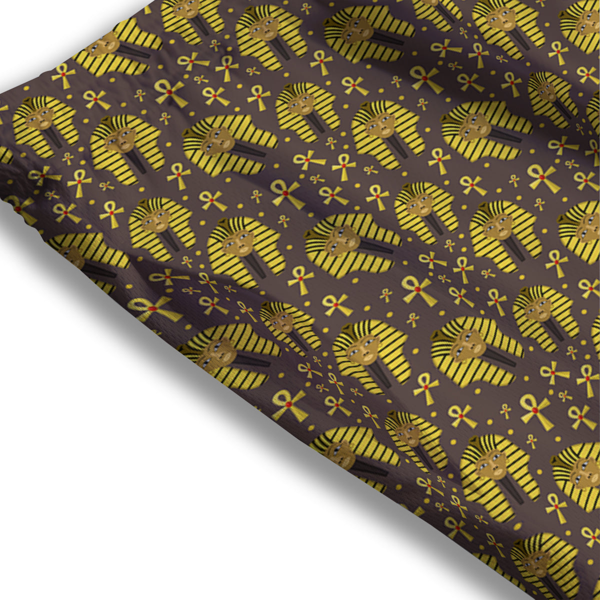 Ankh And Pharaoh Print Pattern Mesh Shorts-grizzshop