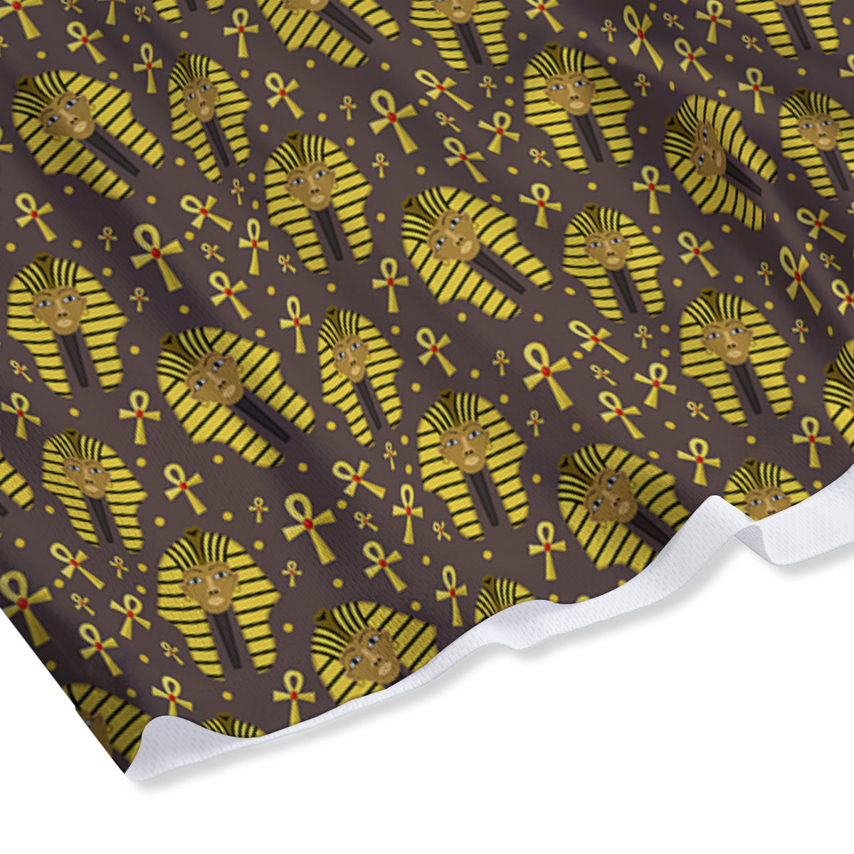 Ankh And Pharaoh Print Pattern Mesh Shorts-grizzshop