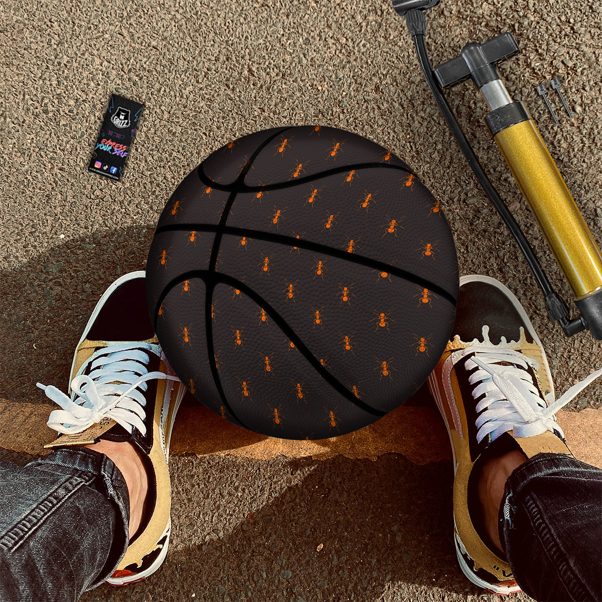 Ant Orange Print Pattern Basketball-grizzshop