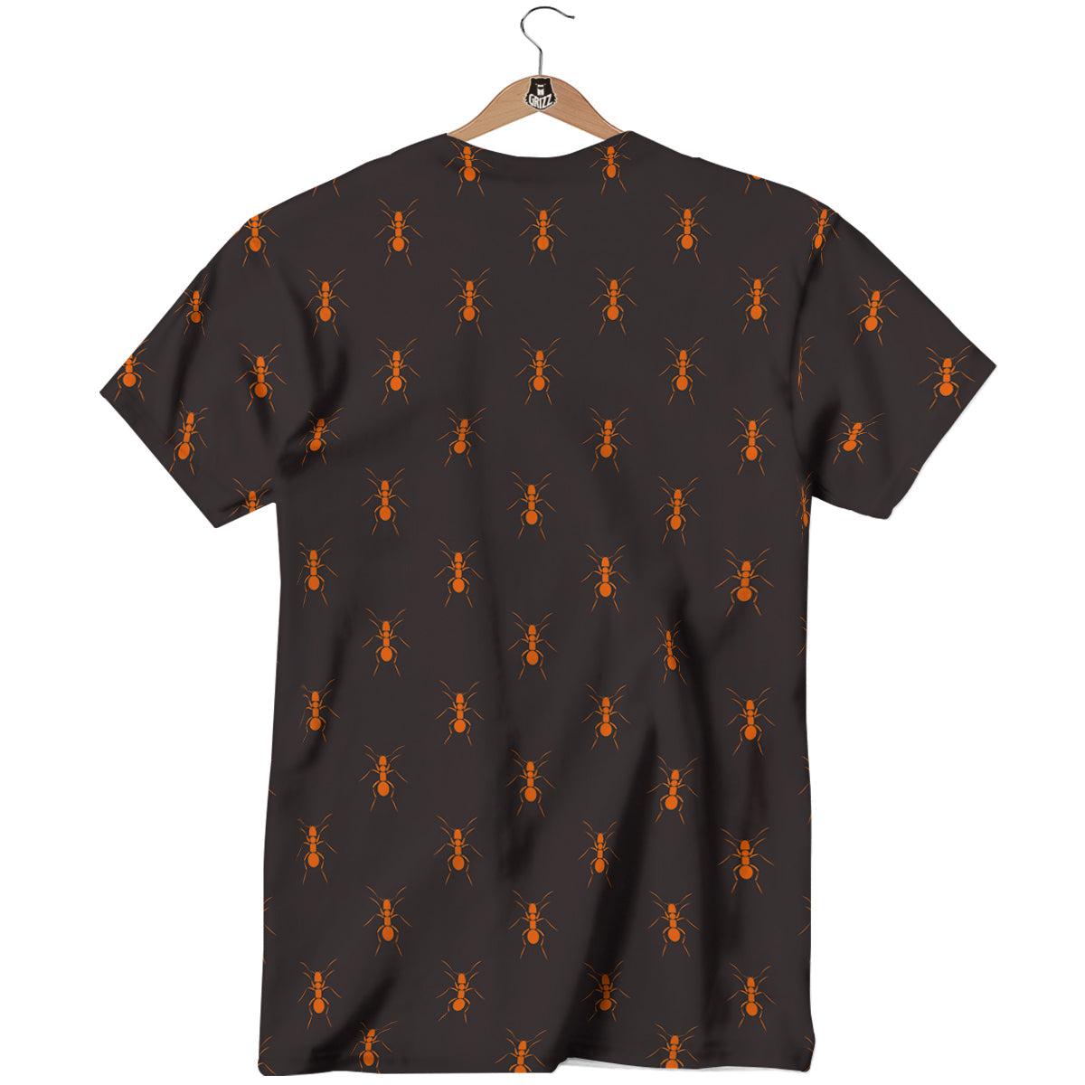 Ant Orange Print Pattern T-Shirt-grizzshop