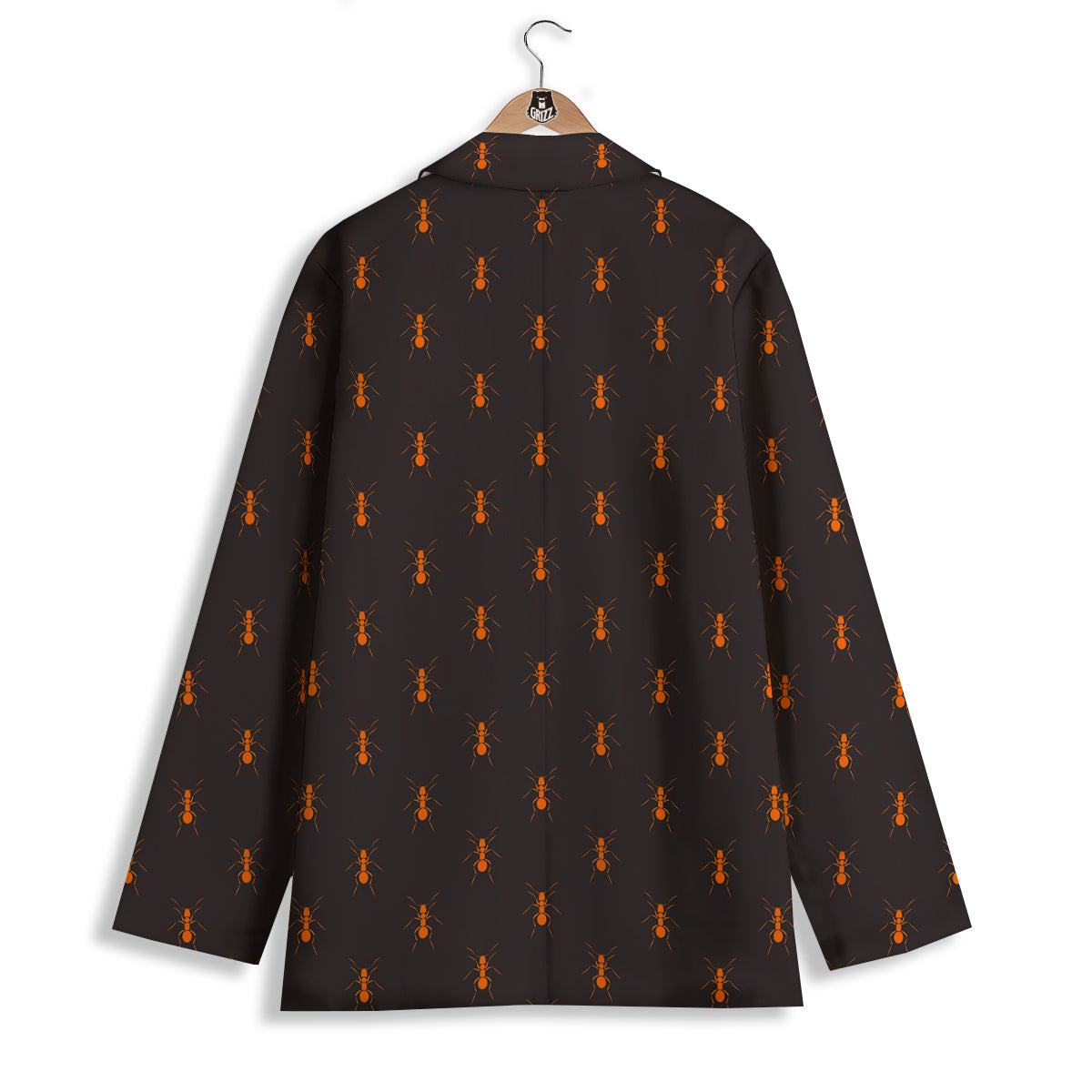 Ant Orange Print Pattern Women's Blazer-grizzshop