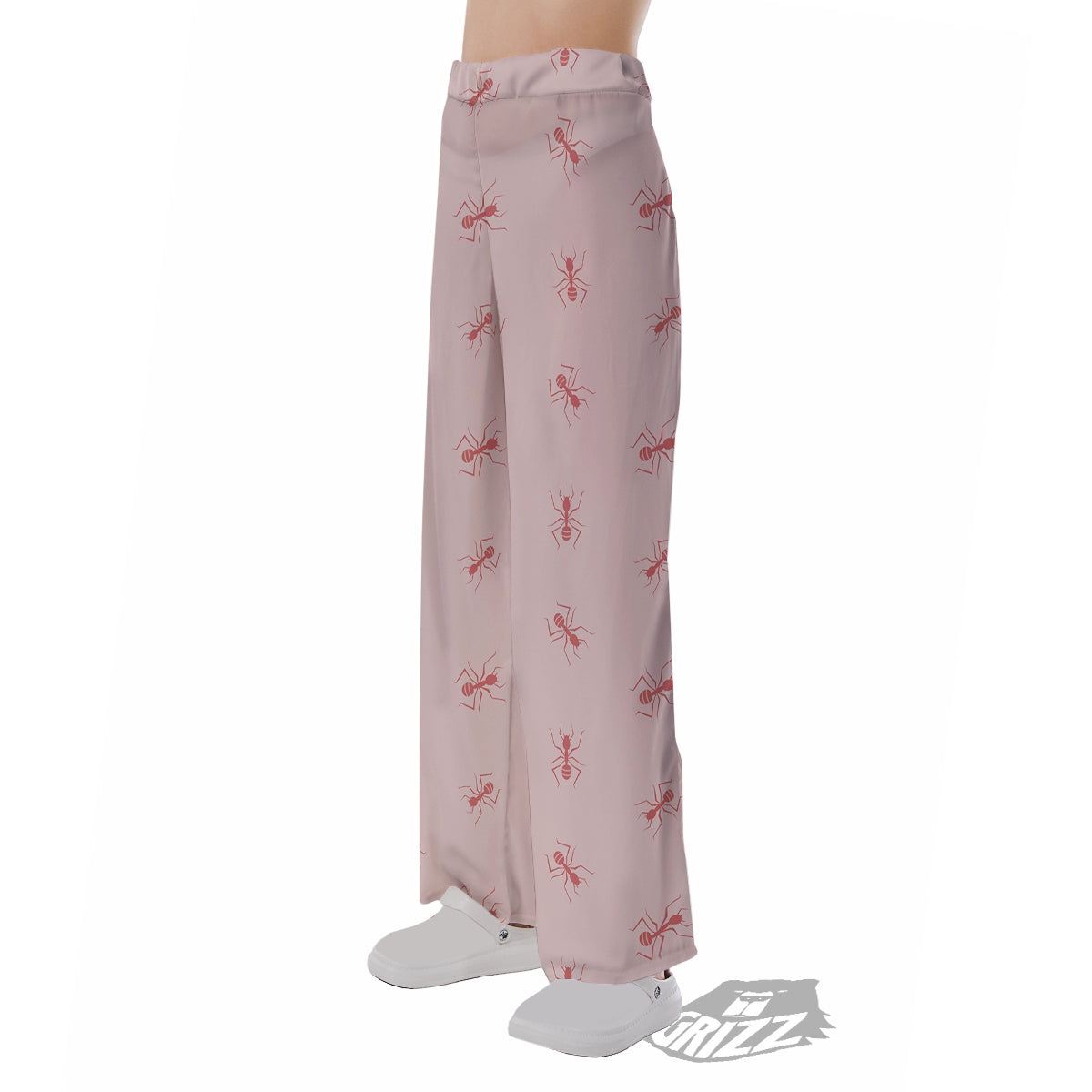 Ant Red Pink Print Pattern Pajama Pants-grizzshop