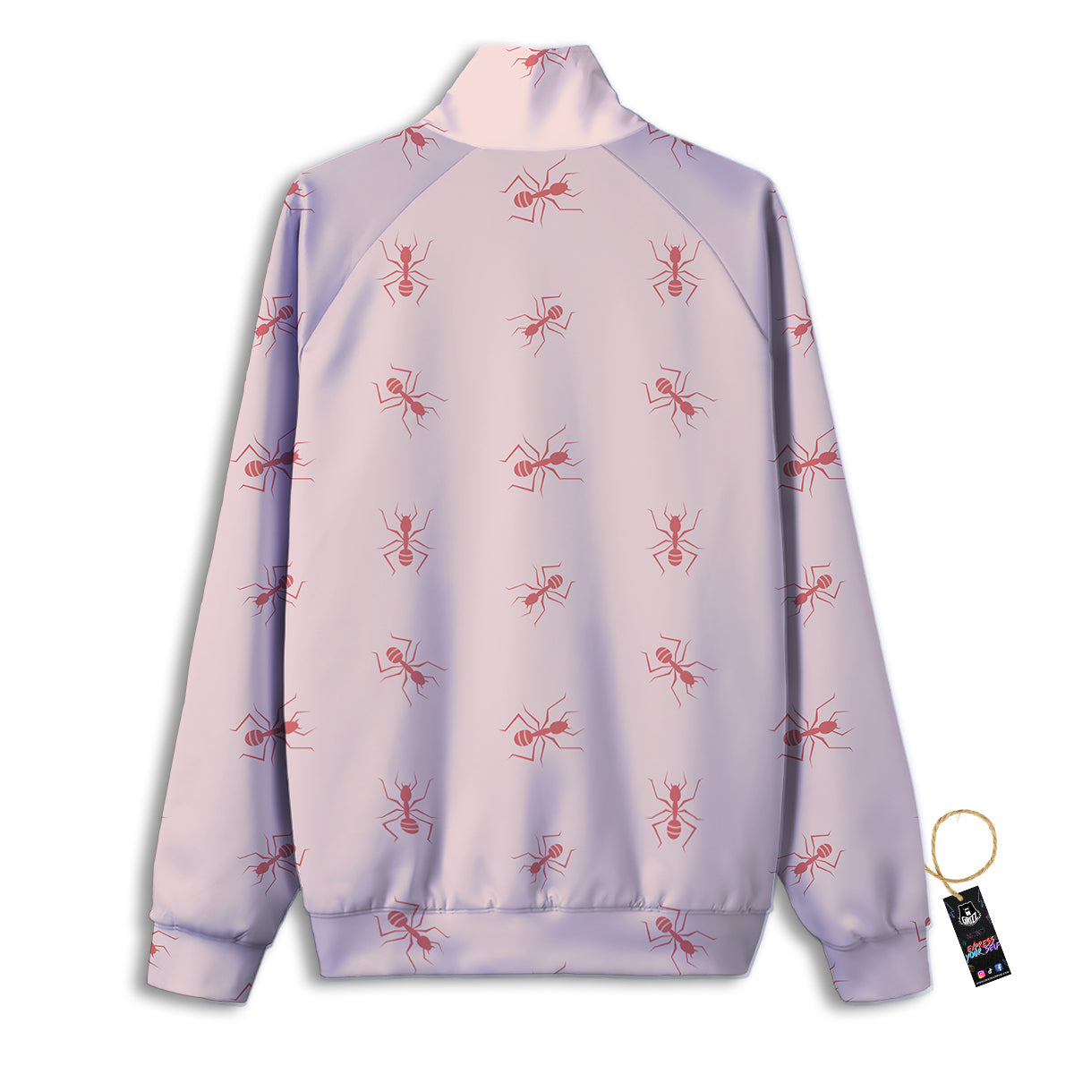 Ant Red Pink Print Pattern Track Jacket-grizzshop