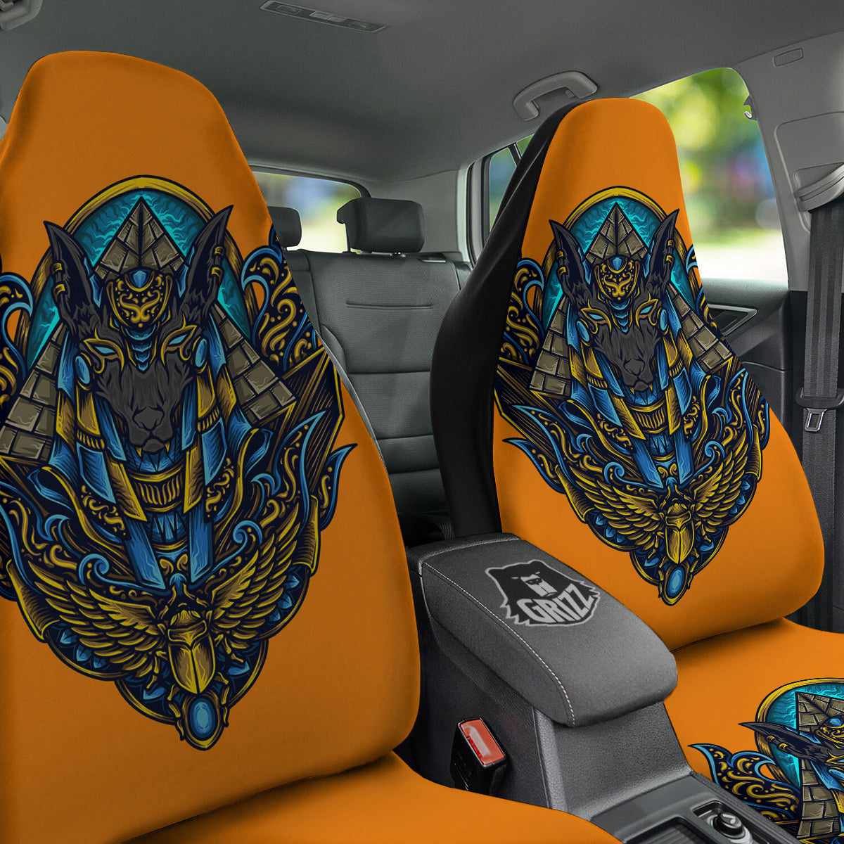 Anubis Engraving Ornament Print Car Seat Covers-grizzshop