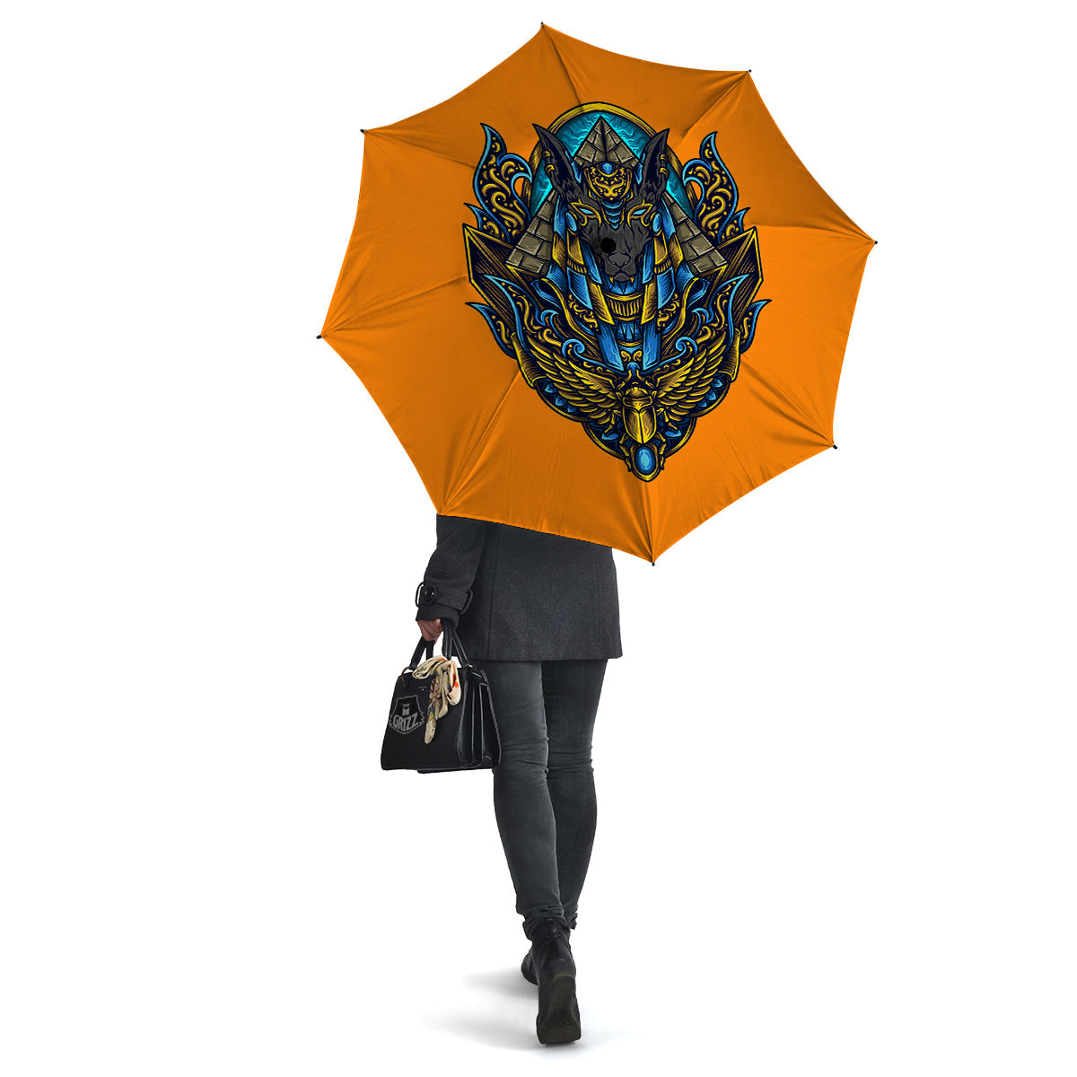 Anubis Engraving Ornament Print Umbrella-grizzshop