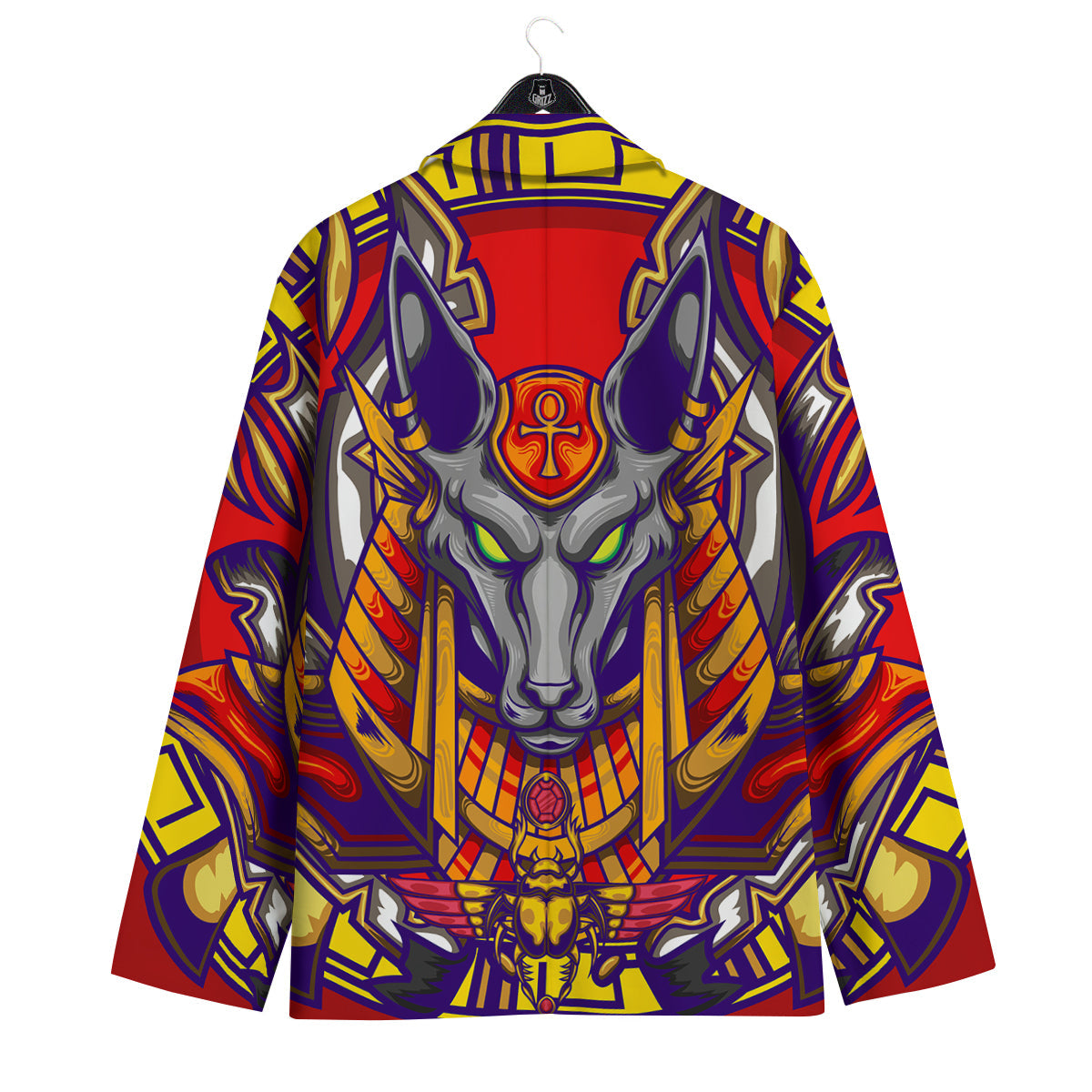 Anubis Exotic Egyptian Print Men's Sport Coat-grizzshop