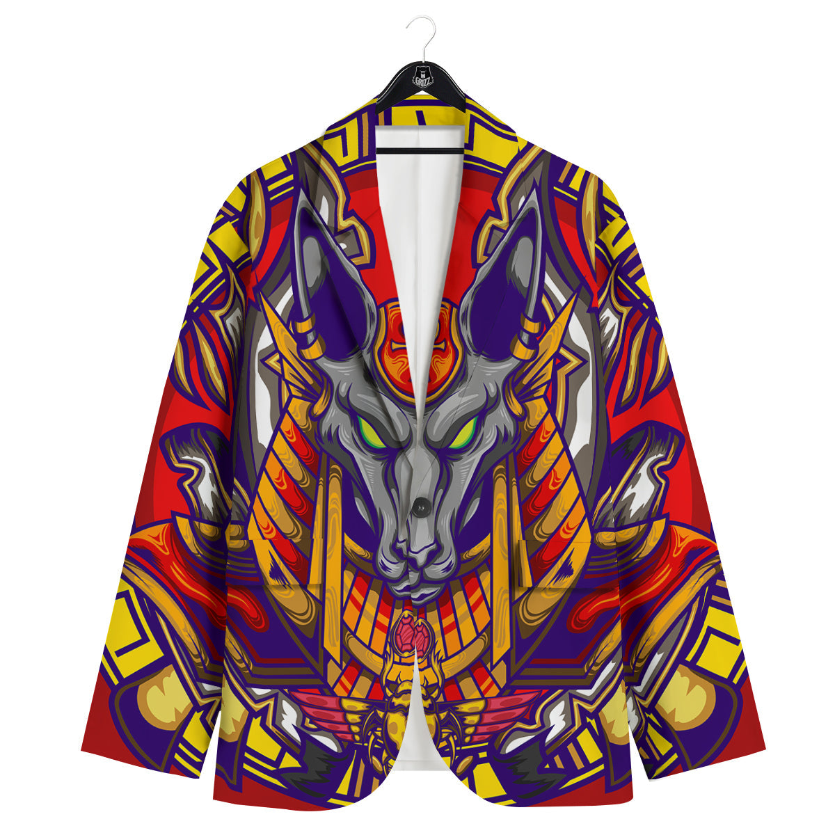 Anubis Exotic Egyptian Print Men's Sport Coat-grizzshop