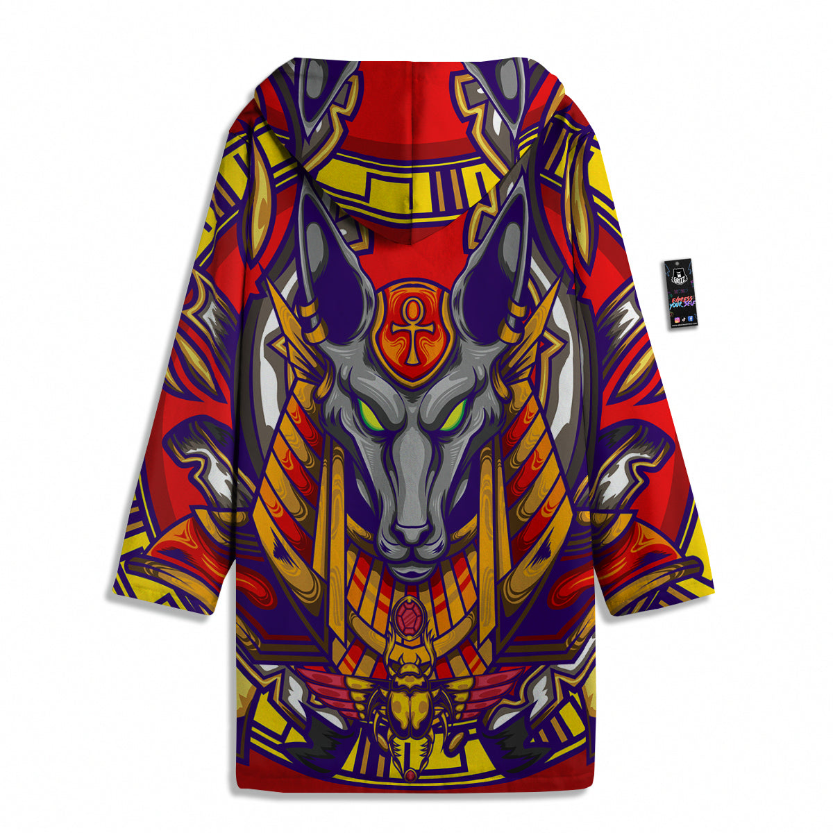 Anubis Exotic Egyptian Print Men's Windbreaker Jacket-grizzshop
