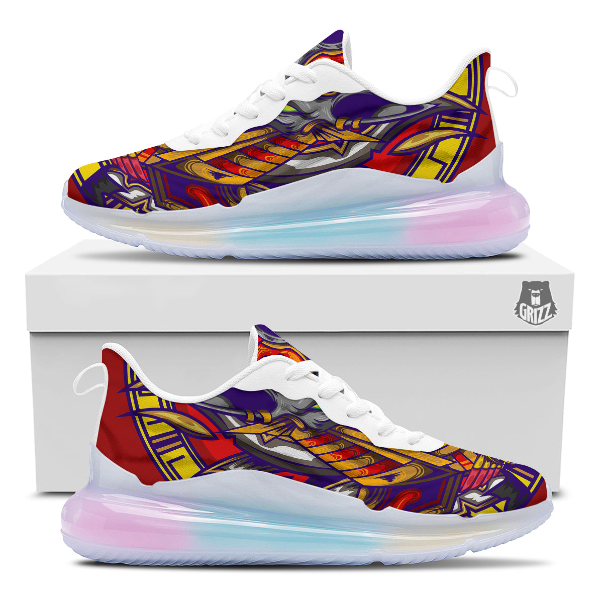 Anubis Exotic Egyptian Print Running Sneakers-grizzshop