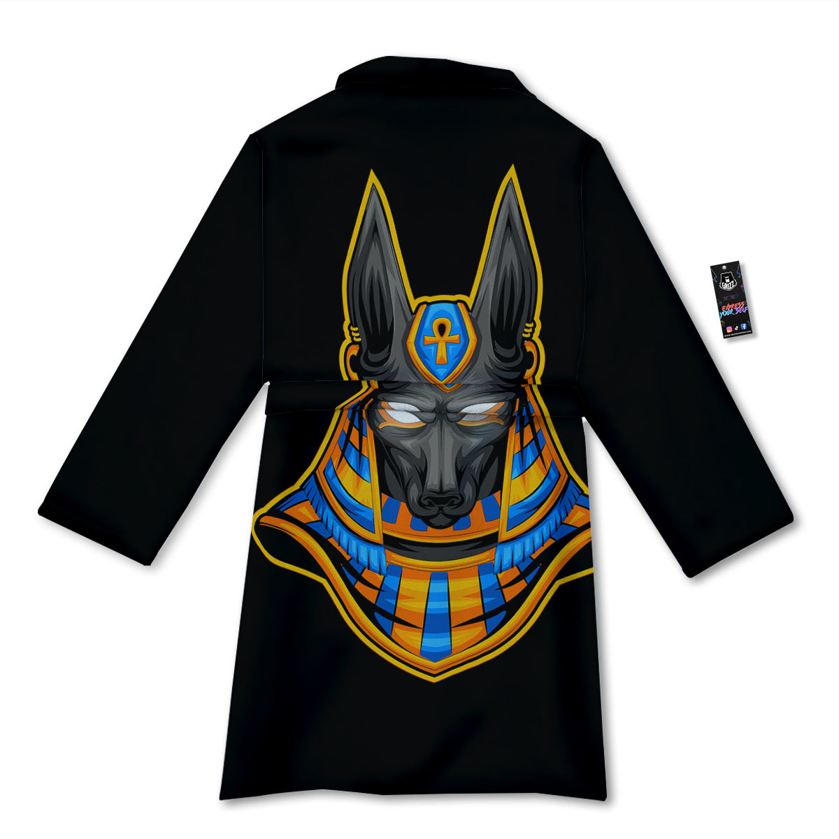 Anubis God Print Bathrobe-grizzshop