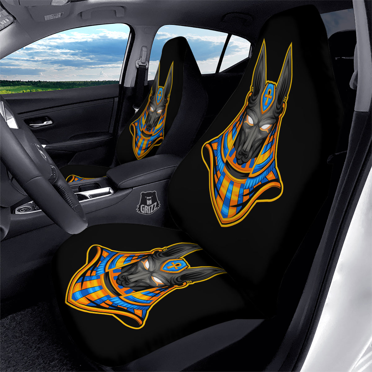 Anubis God Print Car Seat Covers-grizzshop