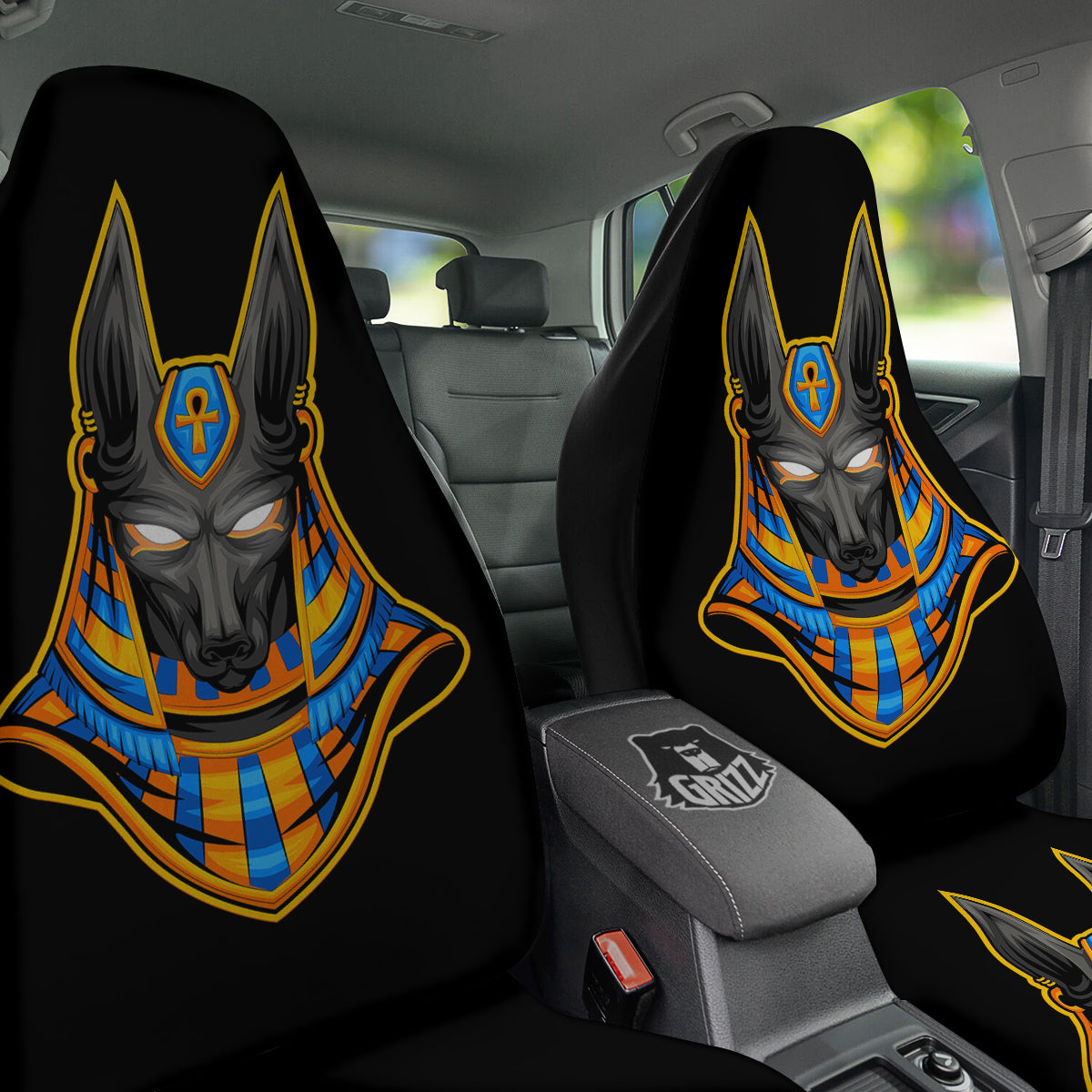 Anubis God Print Car Seat Covers-grizzshop