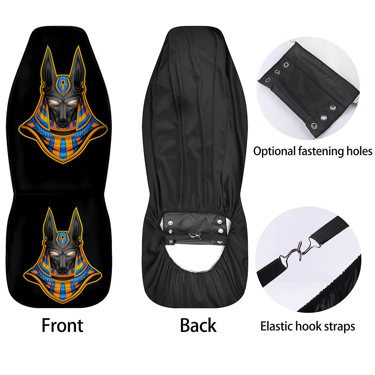 Anubis God Print Car Seat Covers-grizzshop