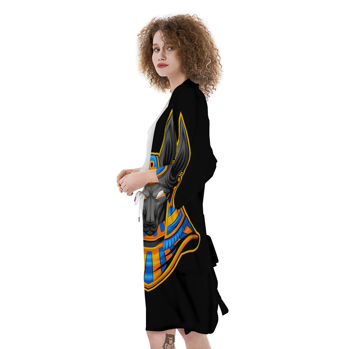 Anubis God Print Kimono-grizzshop