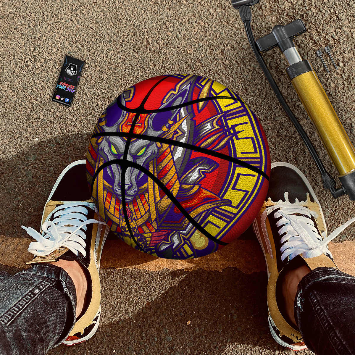Anubis Exotic Egyptian Print Basketball