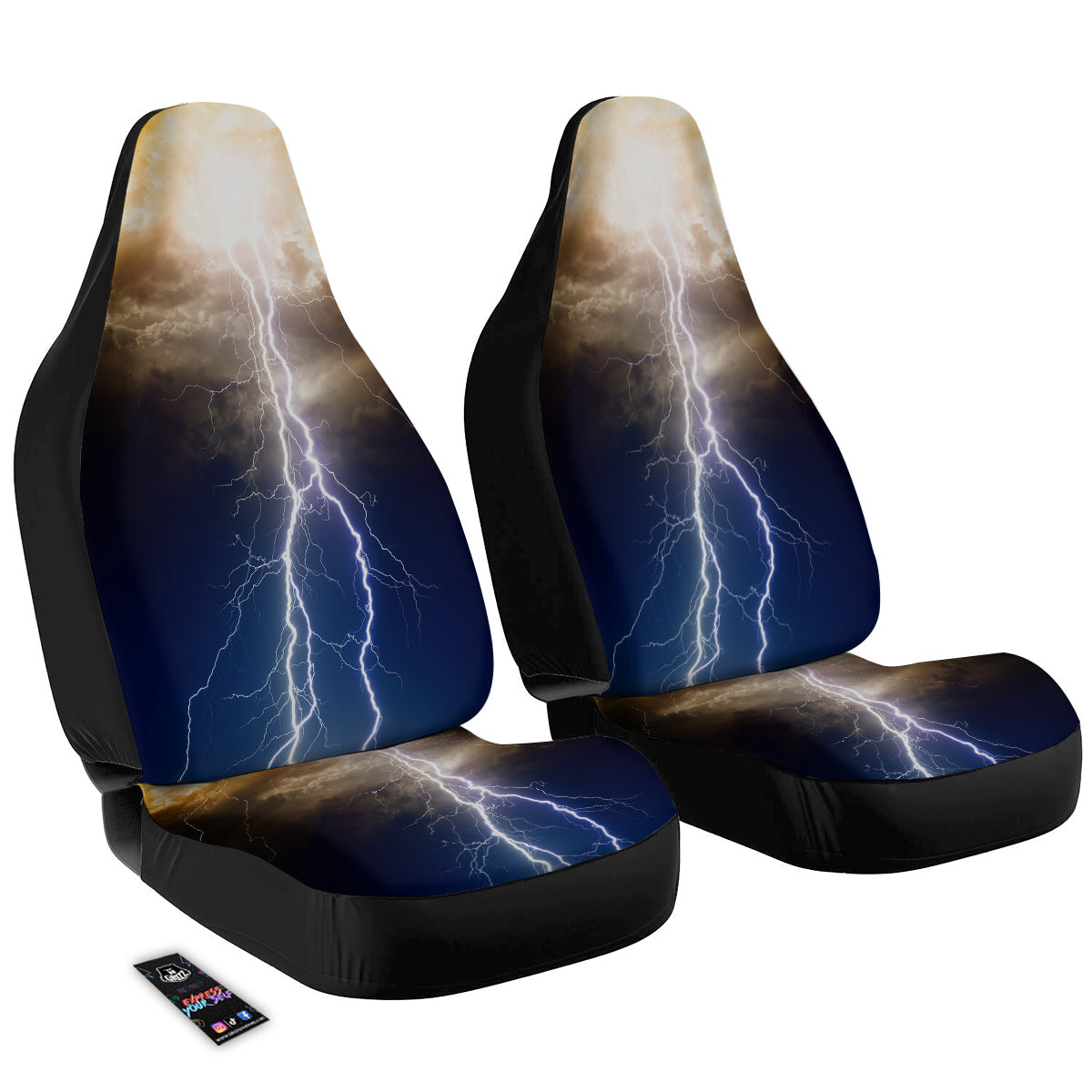 Apocalyptic Lightnings Print Car Seat Covers-grizzshop