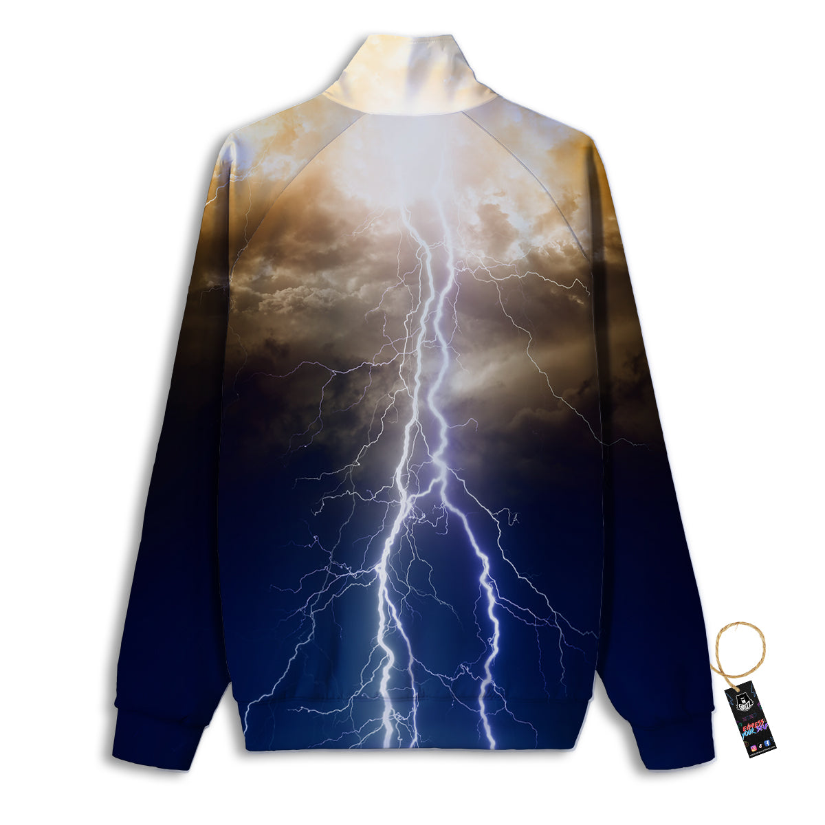 Apocalyptic Lightnings Print Track Jacket-grizzshop