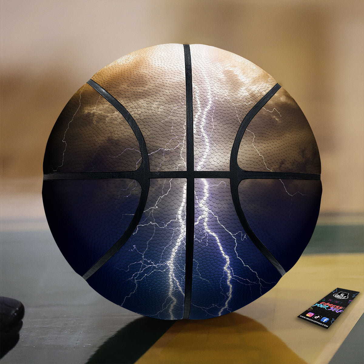 Apocalyptic Lightnings Print Basketball