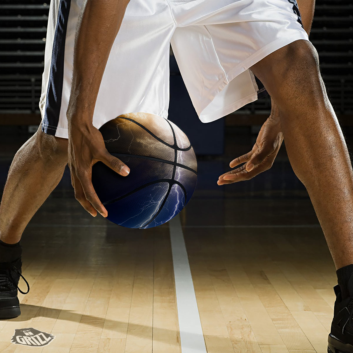 Apocalyptic Lightnings Print Basketball