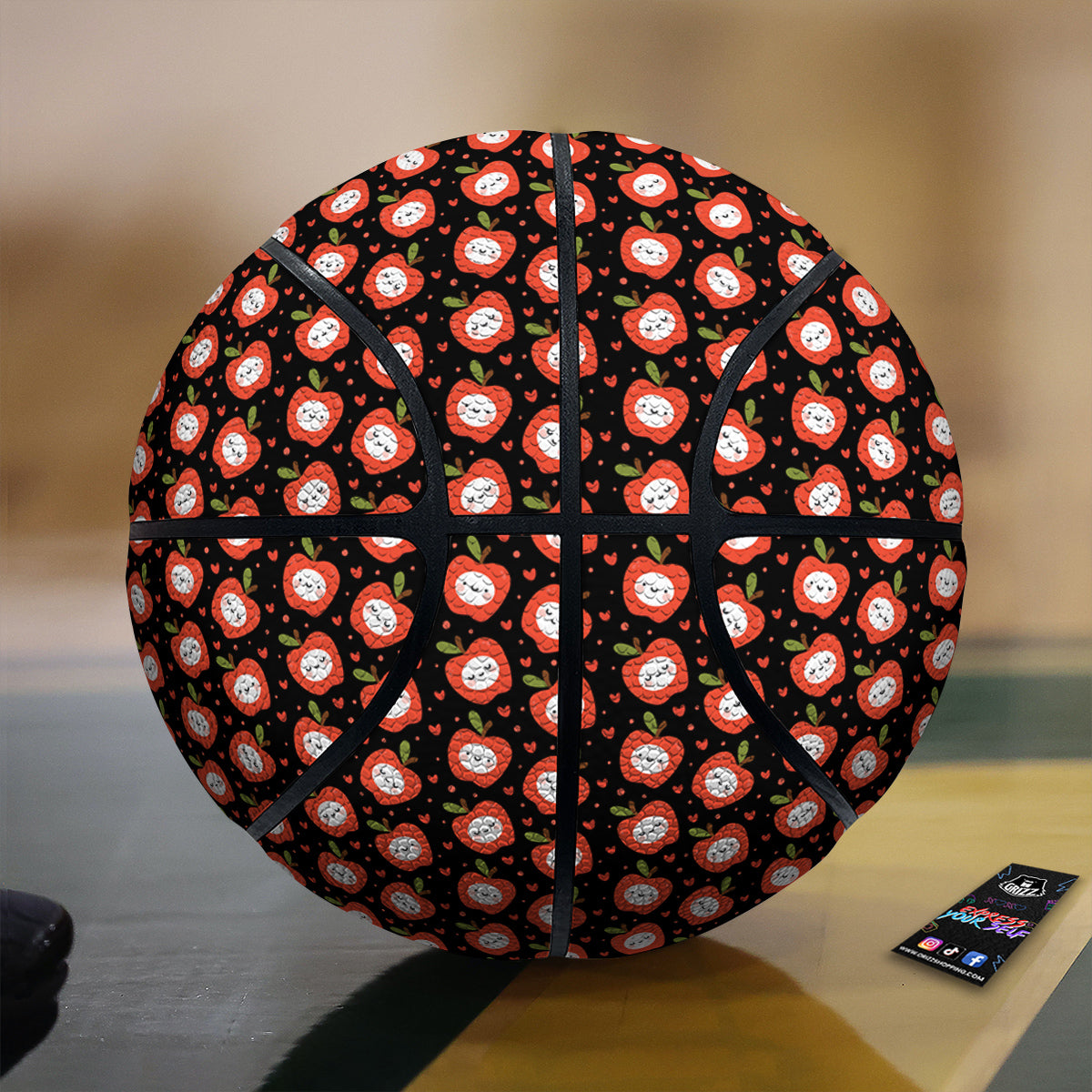 Apple Cute Print Pattern Basketball-grizzshop