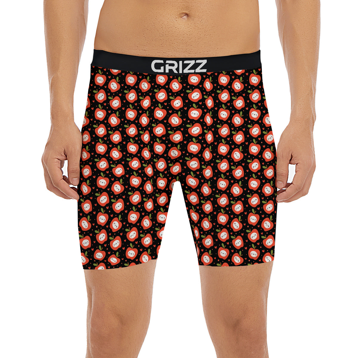 Apple Cute Print Pattern Boxer Briefs-grizzshop