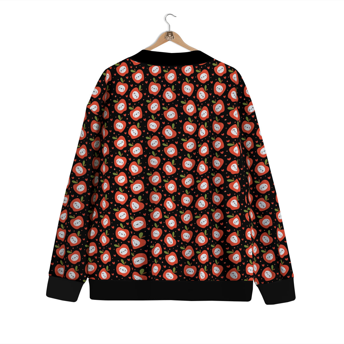 Apple Cute Print Pattern Cardigan-grizzshop