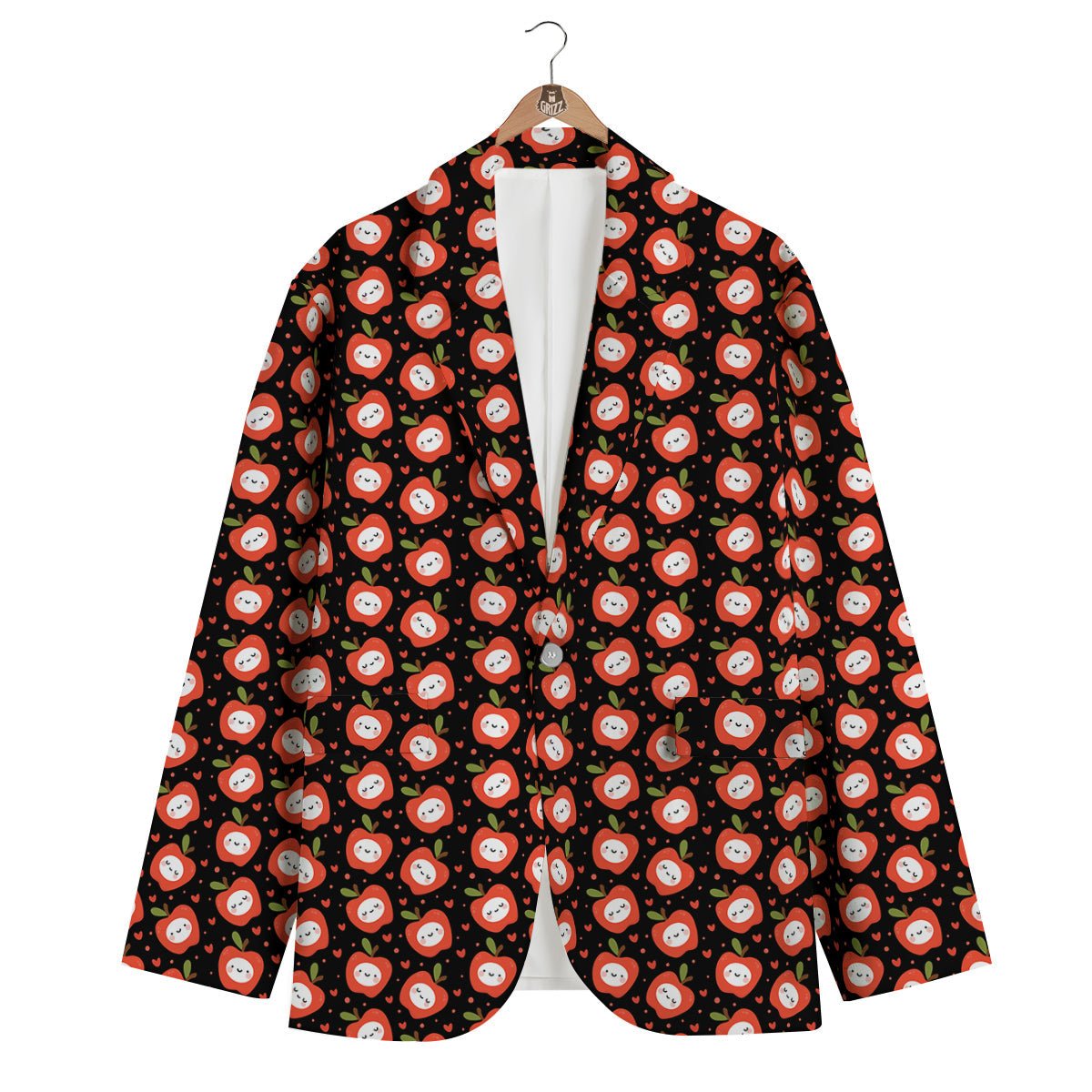 Apple Cute Print Pattern Men's Blazer-grizzshop