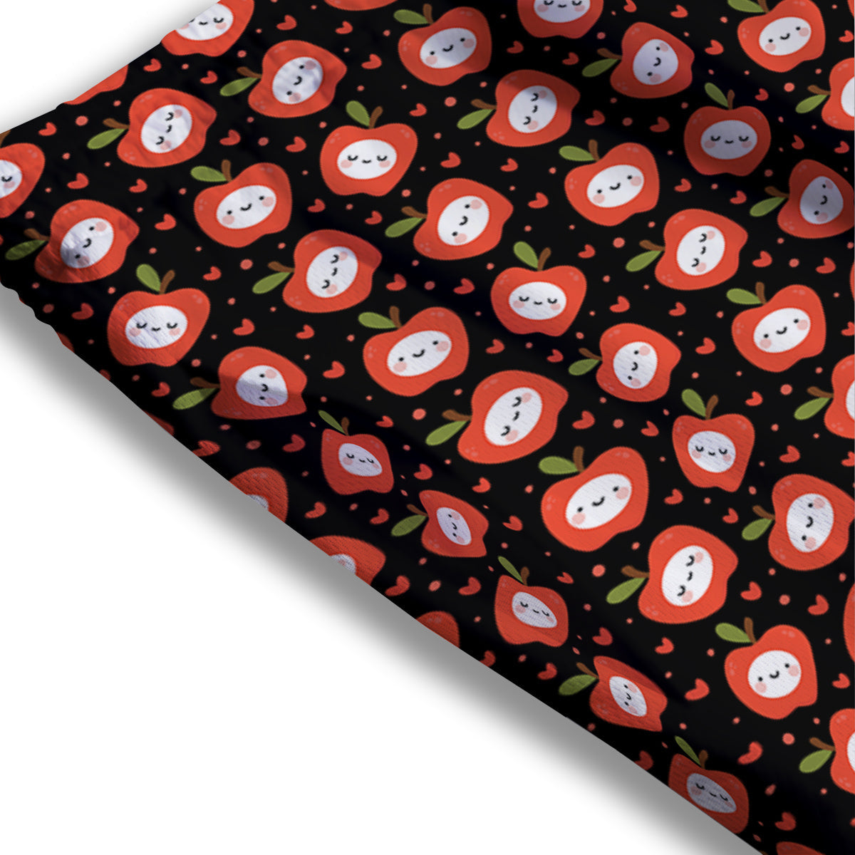Apple Cute Print Pattern Mesh Shorts-grizzshop