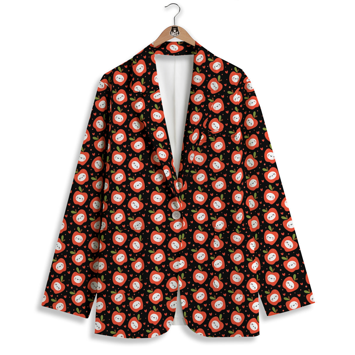 Apple Cute Print Pattern Women's Blazer-grizzshop