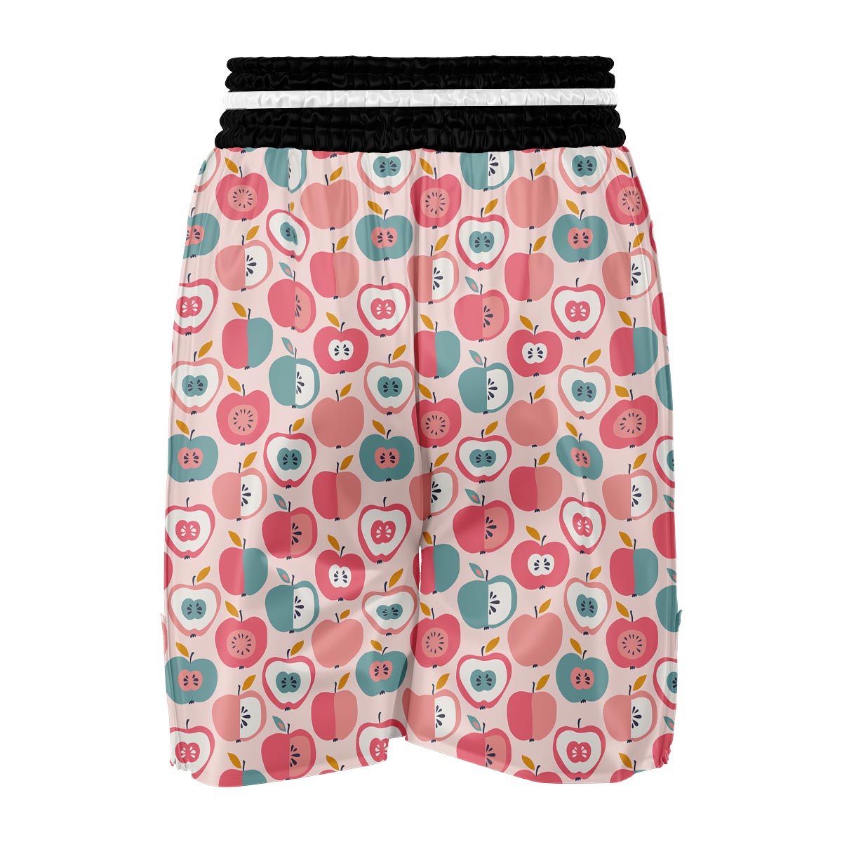 Apple Pattern Print Boxing Shorts-grizzshop