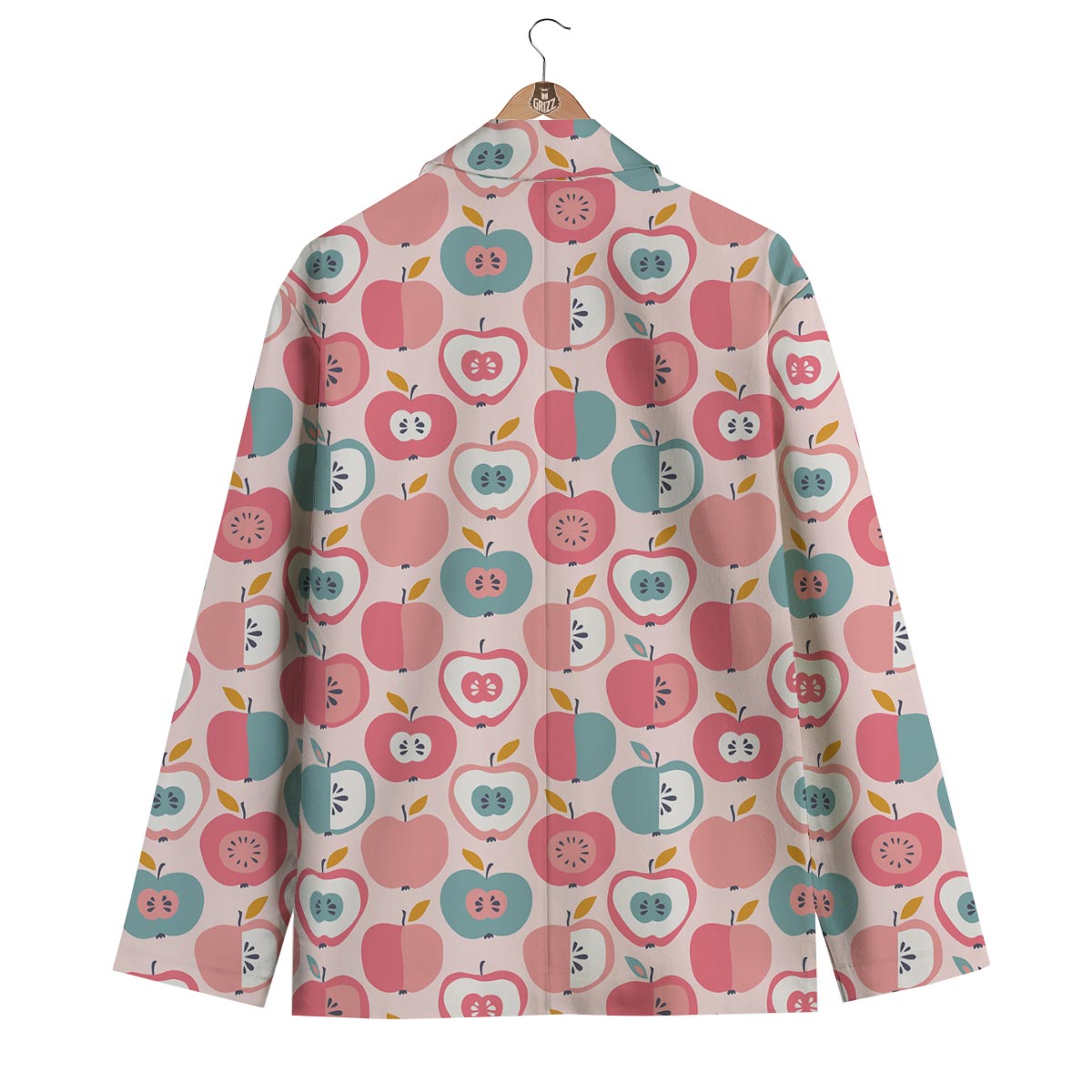 Apple Pattern Print Men's Blazer-grizzshop