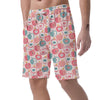 Apple Pattern Print Men's Shorts-grizzshop