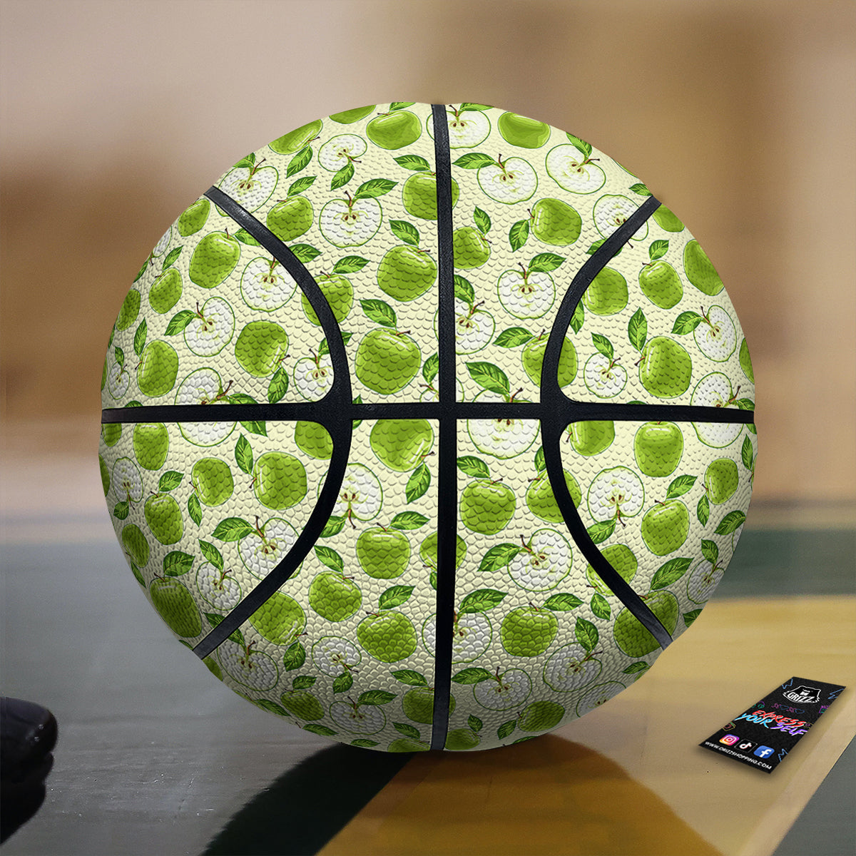 Apple Print Pattern Basketball-grizzshop