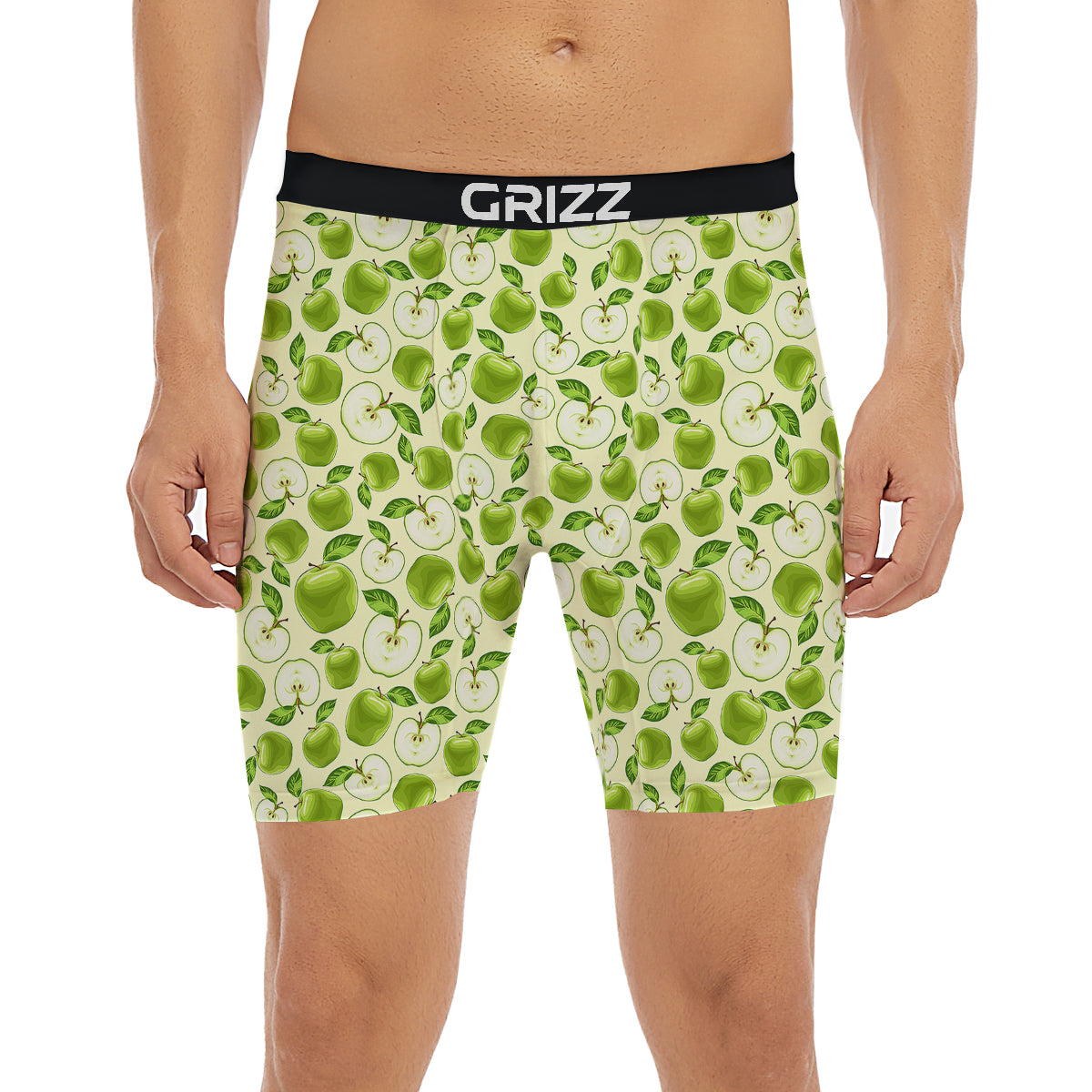 Apple Print Pattern Boxer Briefs-grizzshop