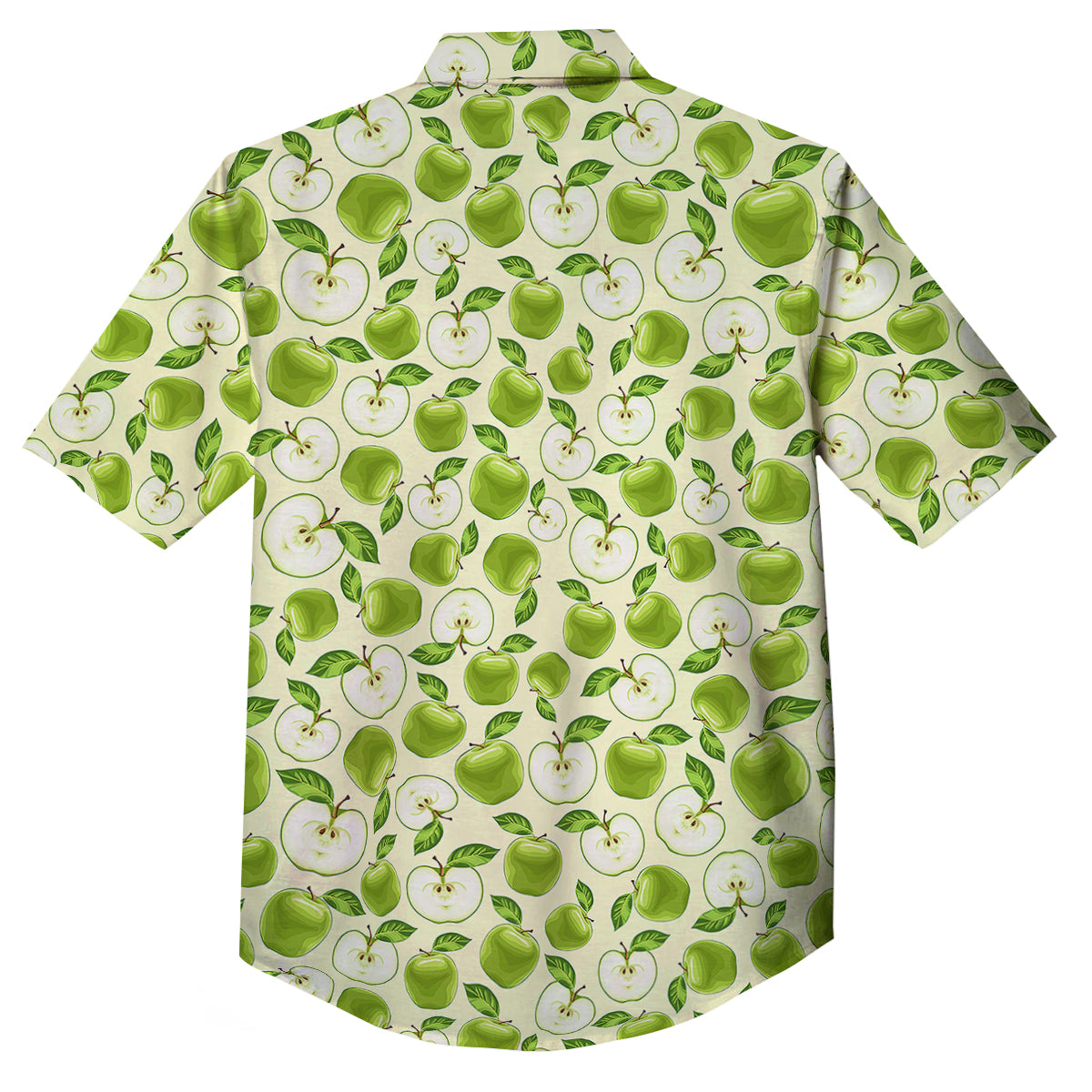 Apple Print Pattern Button Up Shirt-grizzshop