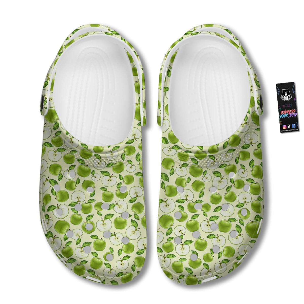 Apple Print Pattern Clog-grizzshop