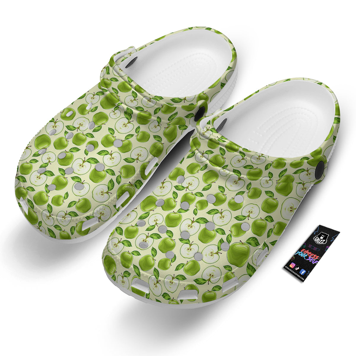 Apple Print Pattern Clog-grizzshop