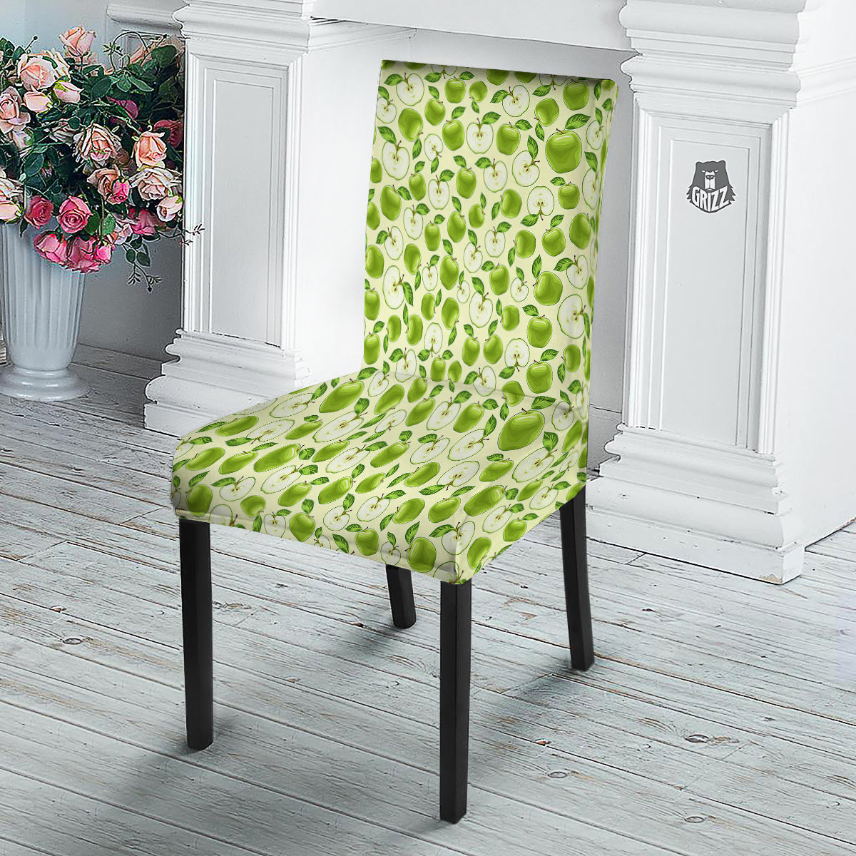 Apple Print Pattern Dining Chair Slipcover-grizzshop