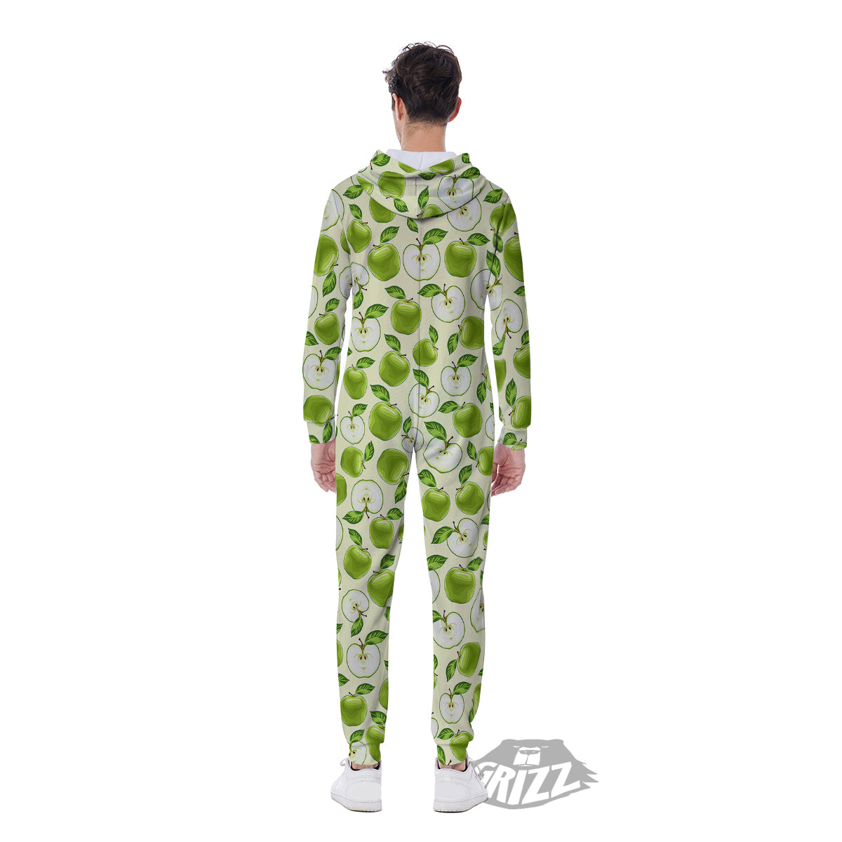 Apple Print Pattern Men's Jumpsuit-grizzshop