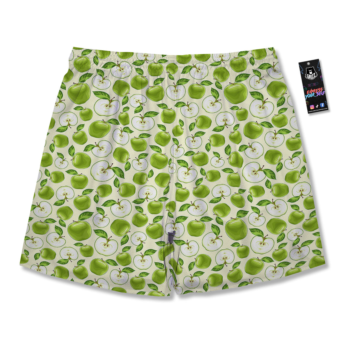 Apple Print Pattern Men's Running Shorts-grizzshop