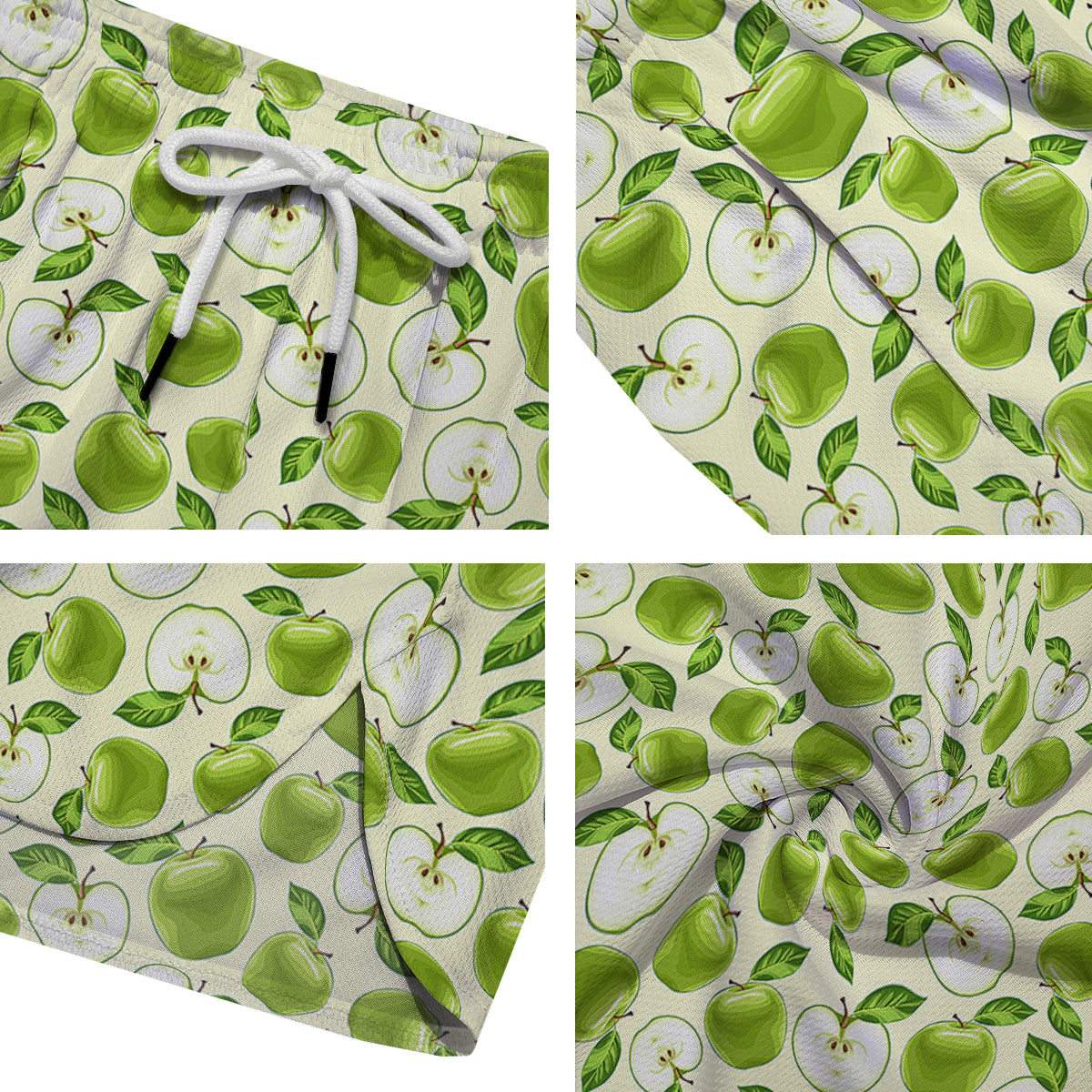 Apple Print Pattern Men's Running Shorts-grizzshop