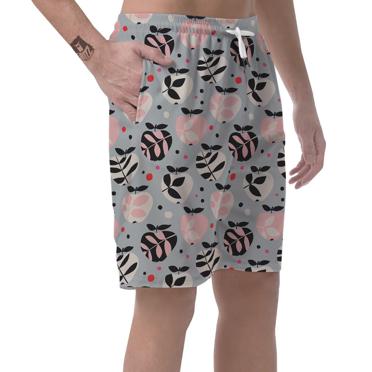 Apple Print Pattern Men's Shorts-grizzshop