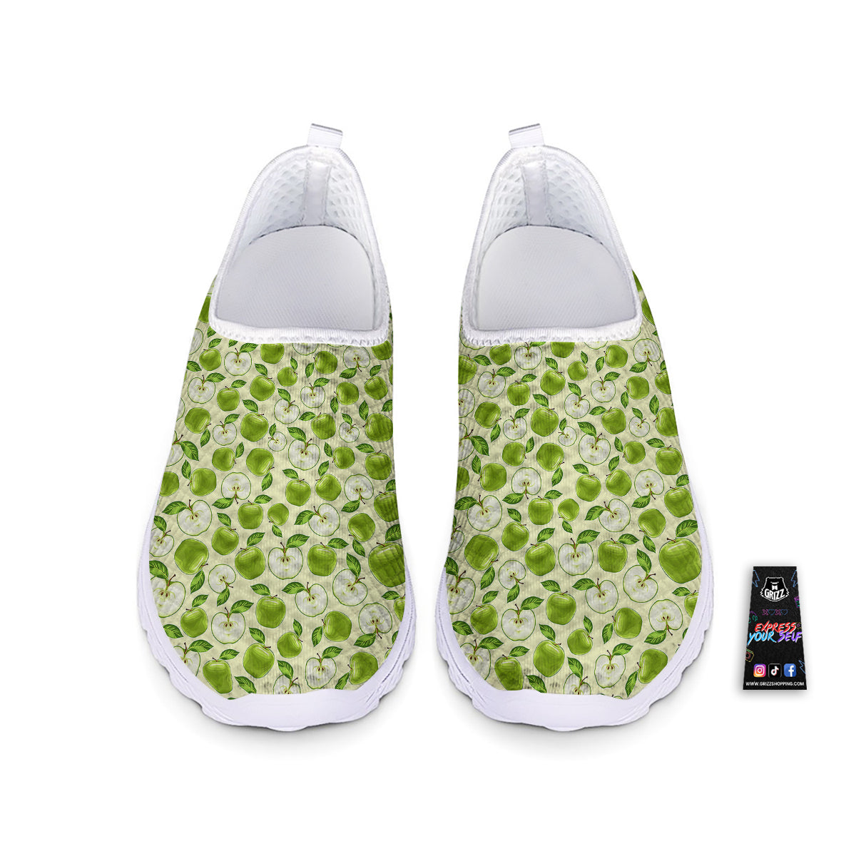 Apple Print Pattern Nurse Shoes-grizzshop