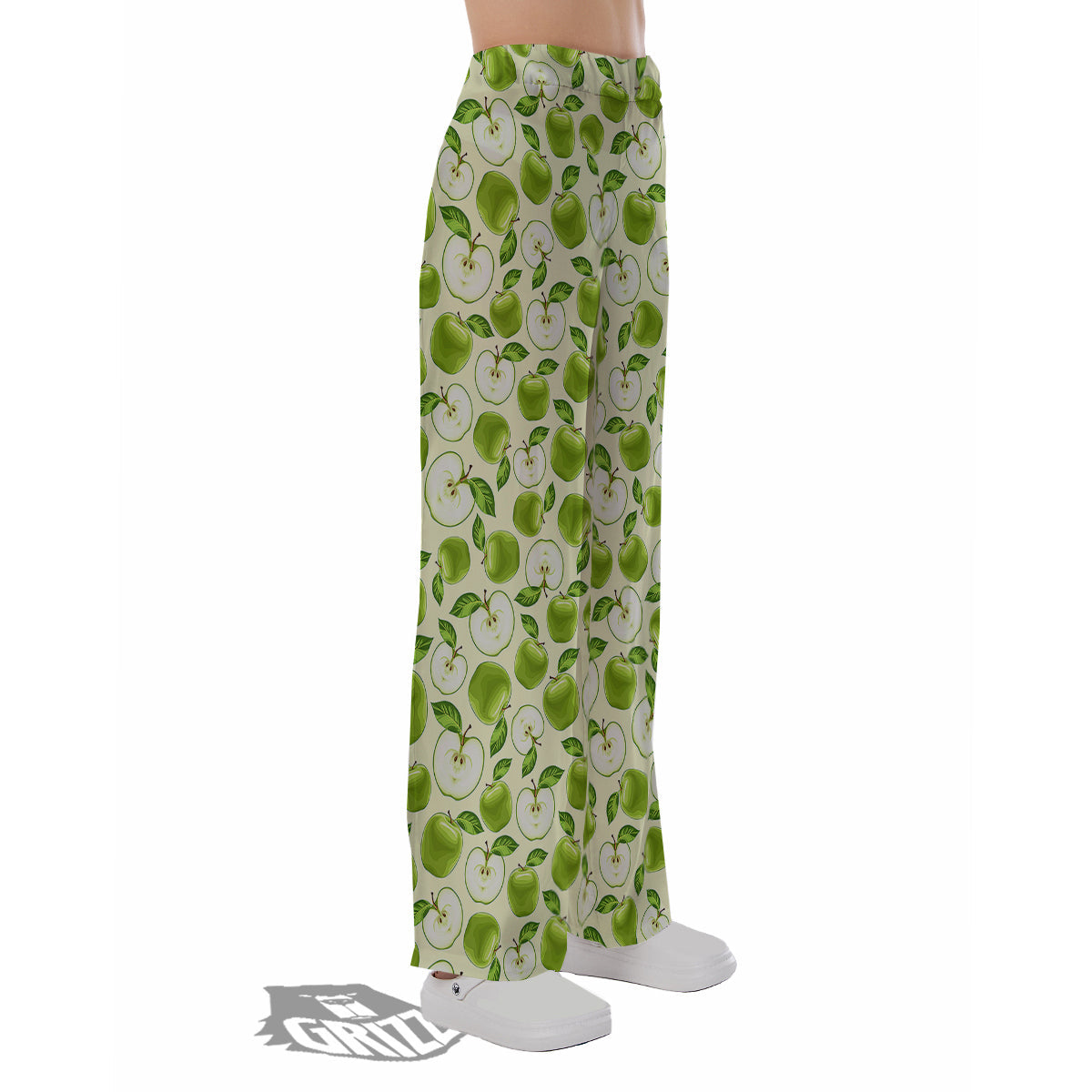 Apple Print Pattern Pajama Pants-grizzshop