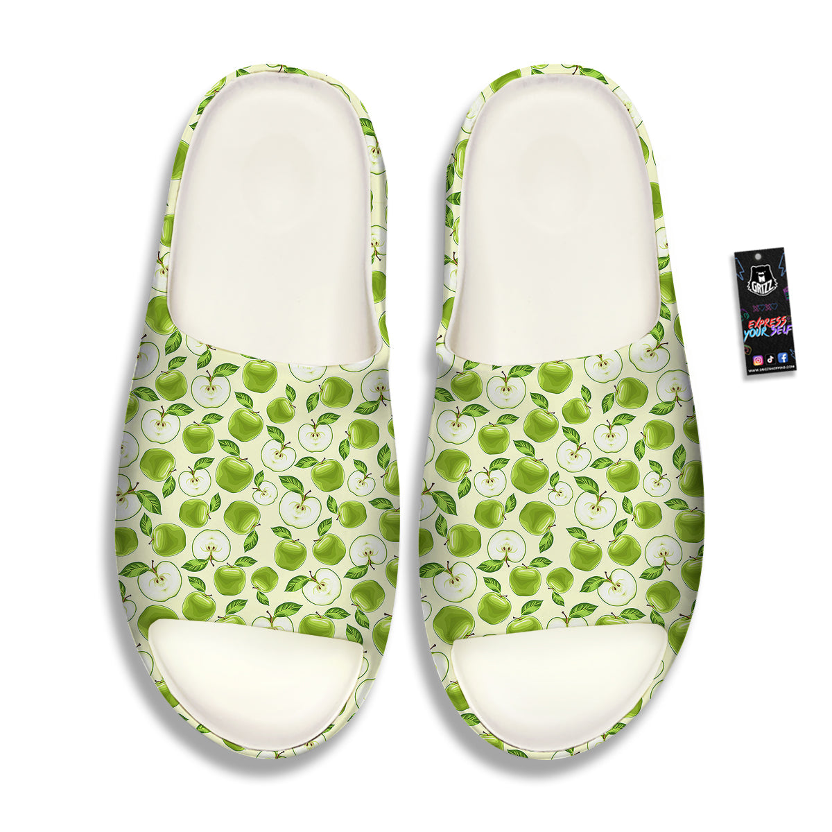 Apple Print Pattern Sandals-grizzshop