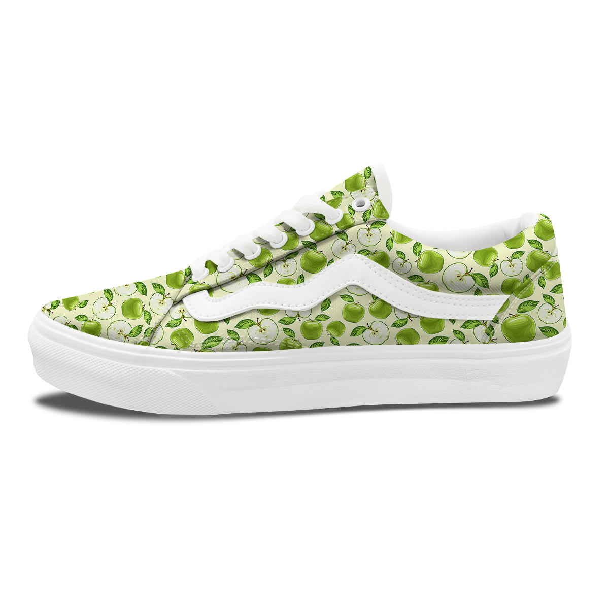 Apple Print Pattern Skate Shoes-grizzshop