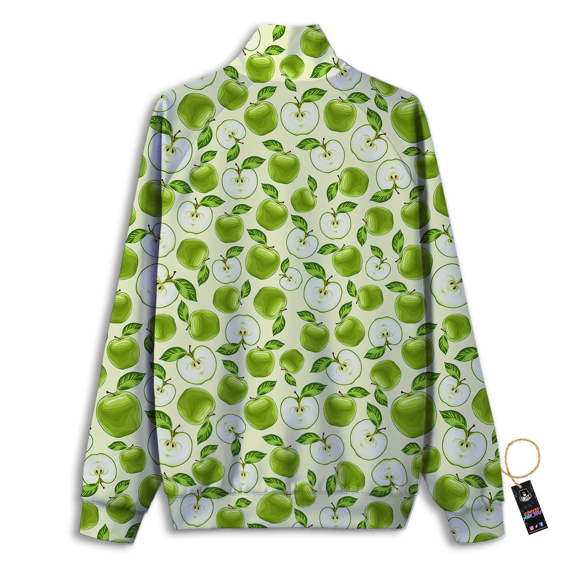 Apple Print Pattern Track Jacket-grizzshop