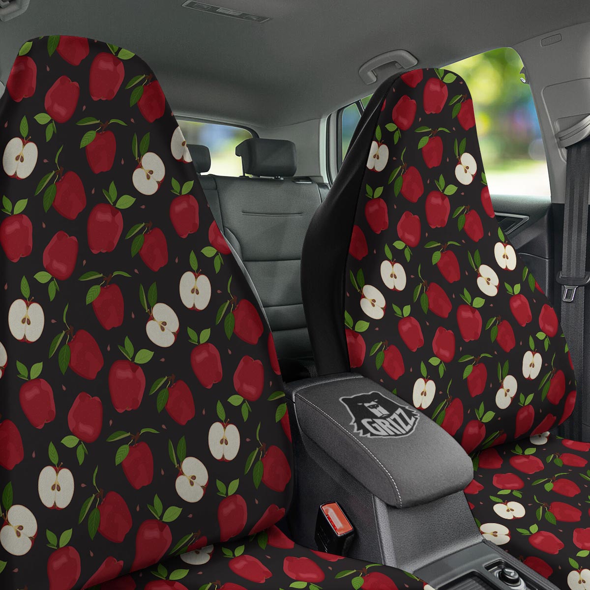 Apple Red Print Pattern Car Seat Covers-grizzshop